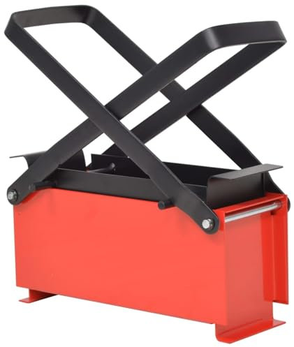 Gecheer Prensa para Hacer briquetas con Papel 34x14x14 cm Acero | Madera Dura Quemado Largo, Carbono Neutral, Briqueta Eco-Log - Ideal para chimeneas,Estufas,fogones,Estufas,chimneas,Ahorra Espacio