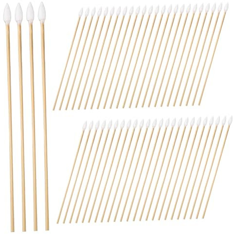 FONDOTIN 500 Stück Präzisions Wattestäbchen Spitze Baumwollspitzen Einweg Wattestäbchen Make Up Applikator Reinigungsstäbchen für Empfindliche Haut Elektronikpflege