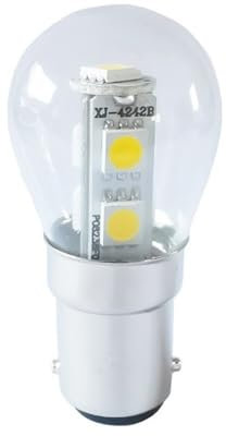 YXJX low voltage bulbs, Confezione da 20, lampadina a LED a doppio contatto DC24V S25 B15D 1W/2W lampada a sospensione mini in plastica(3000K Warm White,1W)