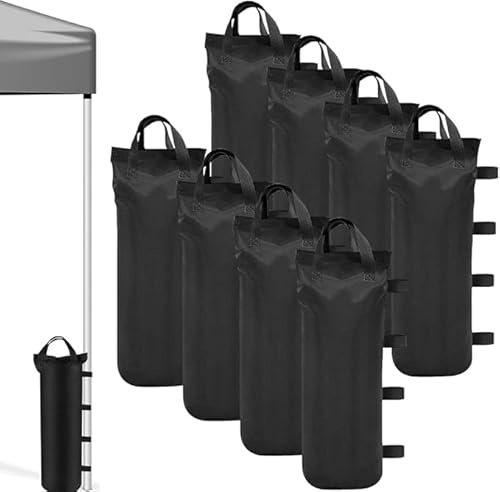 8 Piezas Bolsa de Arena de Alta Resistencia, Peso del Saco de Arena, 600D Oxford Tienda Saco de Arena, Bolsa de Pesas de Doble Costura de Grado Resistente, para Carpas para Exteriores, Toldo, Cenador