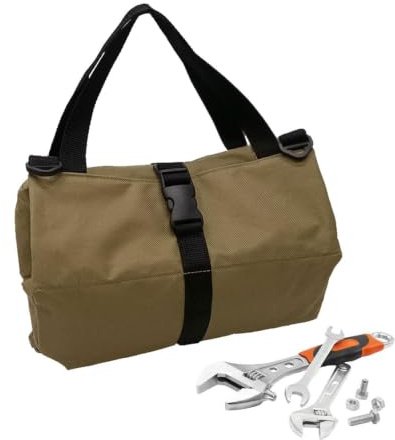 Verktygsrulle | 900D Oxford tyg verktygsväska organiserare | set väska, omslagspåse med 5 påsar, för mekaniker, , Khaki, Refer to description, Unisex