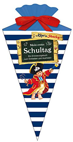 Käpt'n Sharky - Mein erster Schultag: Ein Erinnerungsbuch zum Einkleben und Ausmalen. Verkaufseinheit (Eintragbücher)