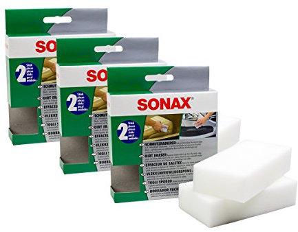 SONAX 3X 04160000 SchmutzRadierer Schuhcreme Wachs Politur Entferner 2 Stück