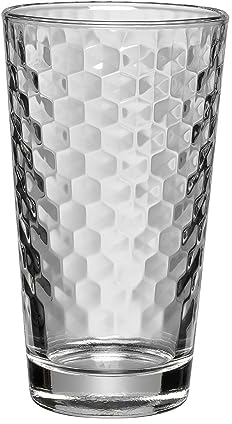 WMF Latte Macchiato Occhiali Set di 4 Pezzi di Vetro Struttura a Nido d' Ape Lavabile in lavastoviglie