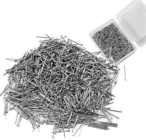 6 x 1500 st. Stift utan huvud – 13 mm stift i praktisk låda – för pyssel och sömnad