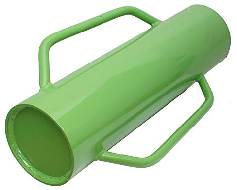 TRUTZHOLM Handramme Handpfahlramme für 10x10 cm Pfosten Stahl, grün | Länge 60 cm, Gewicht 18 kg, ø 145mm, Pfahlramme, Zaunpfahlramme, Zaunramme, Pfostenramme