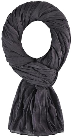 ALLEE DU FOULARD Schal für Damen und Herren, Leichte Stola - 100% Baumwolle – Größe 200 x 110 cm - Über 40 Unifarben – Premium-Schal - flexibel und komfortabel