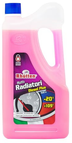 Liquido Radiatori Diesel Plus -20°C, Eccellente Protezione per Alluminio e Altre Leghe, Per Tutti i Motori Diesel, 2L
