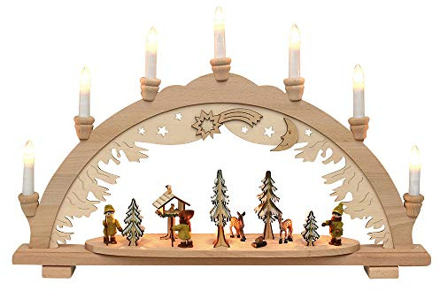 Wichtelstube-Kollektion Holz Schwibbogen Moosma & Moosfra XL
