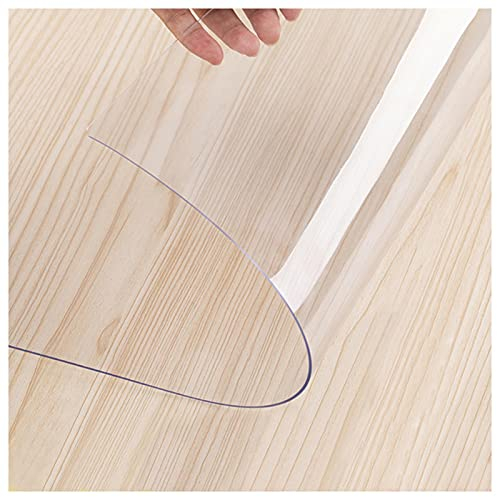 Glasklar Tischfolie,PVC Tischabdeckung Abwischbar Film Transparent Tischdecke Schutzfolie Tischschutz Lebensmittelgeeignet Durchsichtig Tischschoner (Dicke:1.6mm,Größe:30x60cm/11.8x23.6in)