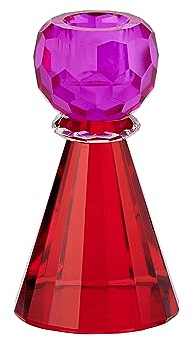 Gift Company Kerzenhalter Sari Konus, Kerzenständer, Kristallglas, Pink, Rot, 11.5 cm, 1093701013