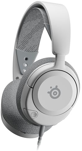 SteelSeries Arctis Nova 1P Multi-System Gaming Headset — Hi-Fi Drivers — 360° Spatial Audio — Comfort Design — Durable — Lightweight — Noise-Cancelling Mic — PS5/PS4, PC, Xbox, Switch - White