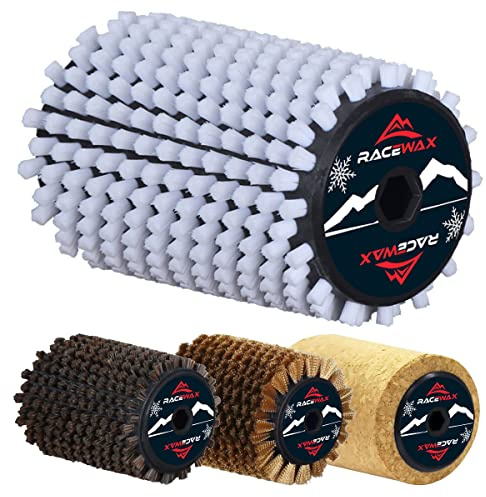 RaceWax Roto Bürsten Set Kork Nylon Rosshaar Kupfer Rotorbürste 120mm Rotobürste