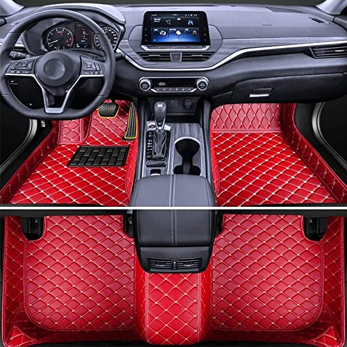Automatten,Auto Fußmatten für Volkswagen VW Polo IV (9N) 2006 2007 2008 2009 | Vollständige Abdeckung, Leder, vorne, hinten, Auto-Teppichmatte