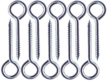 10 Stück Ösenschrauben M5x65mm Rankenaugenschrauben Augenschrauben 304 Edelstahl Schraube in Rankenauge Haken Robuste Selbstschneidende Ringschraube Nägel Ösen Schraube für Kork Handwerk Holzrahmen