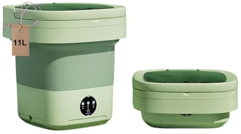 Portable Washing Machine, 9L Upgraded Foldable Mini Washer, Deep Cleaning of underwear, Baby Clothes and Socks, Best for Apartments, Dormitories, Hotel,Travel, DE-W2
