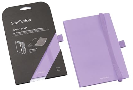 Semikolon 370995 Notebook Pocket 3-in-1 - Falttasche für Notizbuch A5 - mit Gummiverschluss und Stiftschlaufe - Lilac Silk