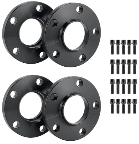 Spurverbreiterungen 4 Stück Für A5 15 Mm Alu-Hubcentric-Spurverbreiterungen Und Schrauben 66,6 Mm 5 X 112 Mm Spurverbreiterungsscheiben Distanzscheiben Spurplatten