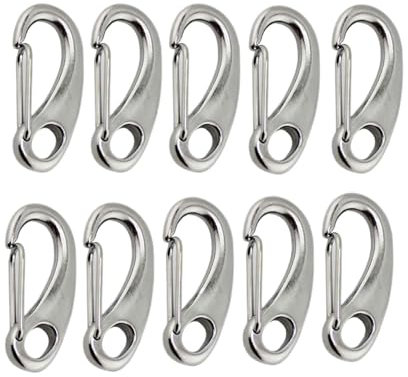 10 STÜCKE Eiform Karabinerhaken for Hundekette 40mm 50mm 70mm Edelstahl 304 Heavy Duty(40mm)