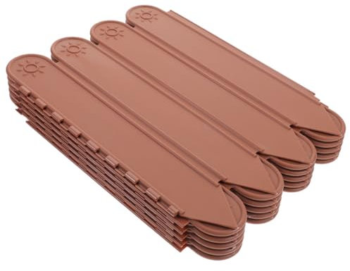 FONDOTIN 1 Gartenzaun Weihnachtsbaumzaun Blumenbeet Grenze Basis für Zauneinsätze Pflanzenzaun Gartendekoration Landschaftszaun aus Kunststoff Zaunverzierung im Freien Plastik Light Brown