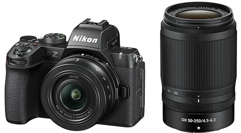 Nikon Z50II, NIKKOR Z DX 16-50+50-250, Lexar SD128GB, Fotocamera Mirrorless, CMOS 20.9MP, Processore EXPEED7, AF, Mirino Elettronico EVF, LCD 3.2', Video 4K [Nital Card: 4 Anni]