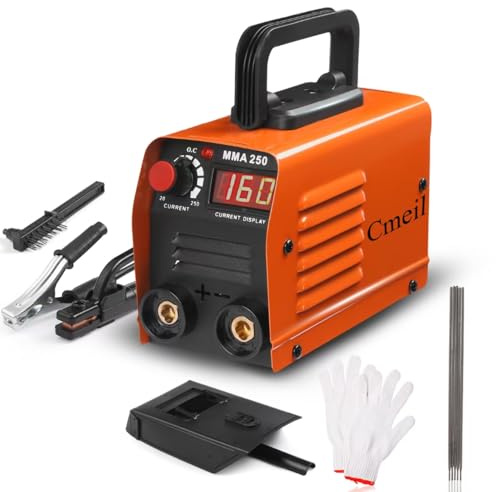 Cmeil MMA250 Stick Welder Machine Mini Home Welding Machine, IGBT Inverter Welding Machine, Cooperative Control, Safety Protection, Suitable for Beginners