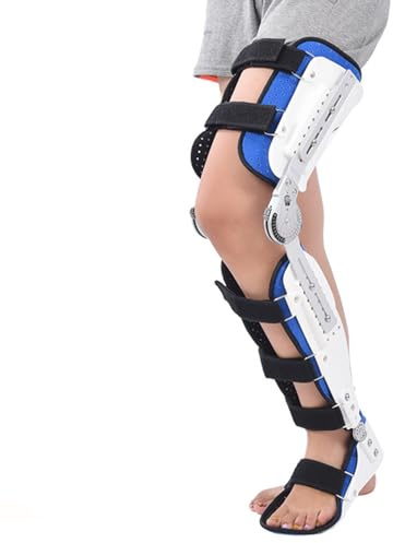 Knee Ankle Foot Orthosis, Knee Brace Immobilizer Brace, Adjustable Full Leg Stabilizer Knee Orthosis Splint, Knee Brace Knee Ankle Foot Orthosis Brace Fixed For Women And Men,Right-M