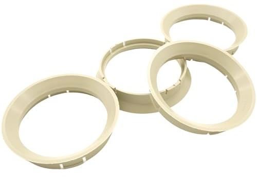 NAAA 4X Zentrierringe 64,0-57,1 | 64.0 auf 57.1 | kompatibel mit Borbet | Beige