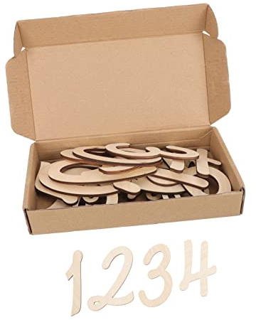 UPKOCH Handgefertigtes 14-teiliges Holzdekor-zahlen- -set Für Baby-foto-requisiten Jährliche/monatliche/tägliche Dekorationsstücke Holzspäne Im Einfachen Stil