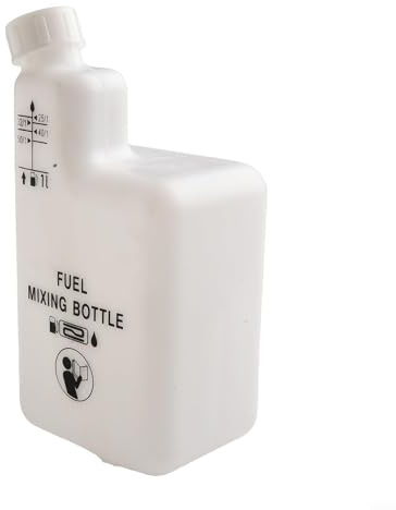 1L Benzin Öl Mischflasche für 2-Takt Motor Kettensäge Trimmer Freischneider 32:1, 50:1, 40:1, 25:1