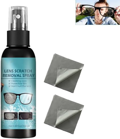 Lens Scratch Remover Spray,Cleaner Spray for Eyeglass Scratch,Lens Cleaner for Glasses,Effective Spectacle Cleaner Spray & Lens Cleaner,Gadget Small Glass Screen Cleaner 1PC
