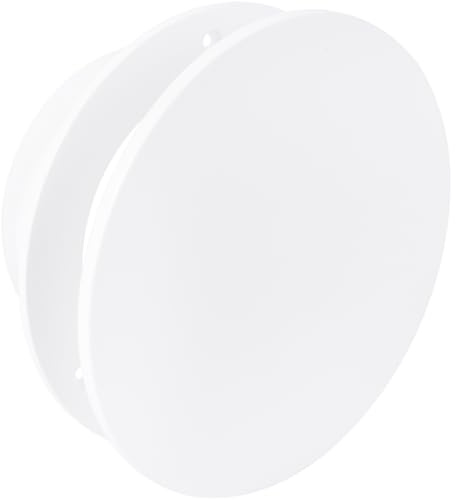 Vent Systems 125 mm Rund Lüftungsgitter Diffusor – Verstellbarer Luftauslass für Abluft und Zuluft, Tellerventil – Weiß Luftgitter für Bad, Küche, Decke, Wanddurchführung Klimaanlage