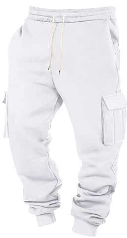 MOKBAY Pantaloni Uomo Cargo Elasticizzati Pantalone Lavoro con Tasche Eleganti Pantaloni per Casual Tattici