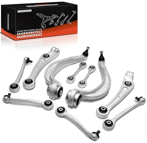 Frankberg 4x Querlenker + 4x Querlenker + 2x Koppelstange Vorne Links Rechts Kompatibel mit A4 Avant 8K5 Q5 8RB A4 8K2 A4 Allroad 8KH A5 Sportback Replace# 8K0407509A