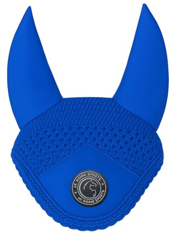 AK Cappello Antimosche per Cavalli – Morbido Lycra con Orecchie, Maglia Fitta a Uncinetto, Vestibilità Confortevole – Cappello da Equitazione per Cavalli Sportivi AKRS-6069-01 (Blu, X-FULL / (XL))