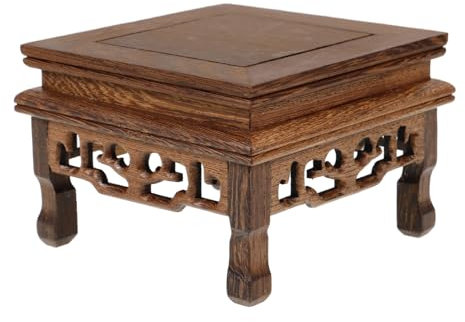 HEMOTON Sgabello Portavasi in Legno Piedistallo per Espositore in Legno per Piante Domestiche Alzata per Piante da