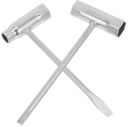 LIFKOME 2pcs Chainsaw Scrench Wrench Set T-Wrench and Socket Spanner Replacement Gas Chainsaw Tool for Spark Plug Adjustment Sturdy Metal Socket 18cm 19cm Suitable for Lawn Mower and