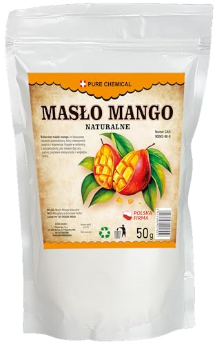 CHOSA Mango Butter 50 g | Mangobutter Bio für Kosmetik, Bodylotion, Körperbutter, Body Cream, Kosmetikprodukt, 100% Rein und Natürlich, Handgeschält