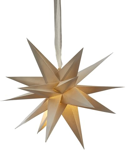 EGLO Weihnachtsstern zum Aufhängen December, Weihnachtsdeko Stern | Weihnachtsbeleuchtung, Papier in beige