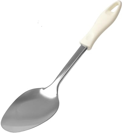 Cucchiaio da Cucina in Acciaio Inox – 30 x 7,1 cm – Manico Ergonomico – Utensile da Servizio Resistente per Uso Quotidiano – Lavabile in Lavastoviglie