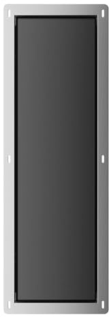 Balneo WC-Bürstenschrank Wall-Box Brush L 68,2x23,2x15 cm, Schwarzglas | AISI-304-Edelstahl; verdeckter Wandeinbau; links öffnend; hygienische Aufbewahrung neben Vorwandelementen