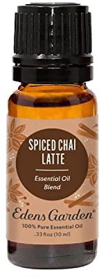 Edens Garden Spiced Chai Latte Essential Oil Blend- 100% Pure Premium Grade, Undiluted, Natural, Therapeutic, Aromatherapy, The Best for Diffusing, Candle, Laundry, Humidifiers 10 ml (.33 fl oz)