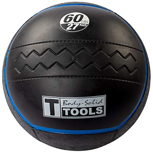 Body-Solid Heavy Rubber Medicine Ball - Non Bouncing Wall Balls for Strength Training, Weight Loss Workout, Core Exercise and Home Gym Fitness, Black