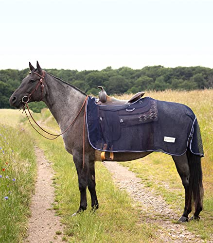 WALDHAUSEN Comfort Fliegen-Ausreitdecke Western, 135 cm, blau