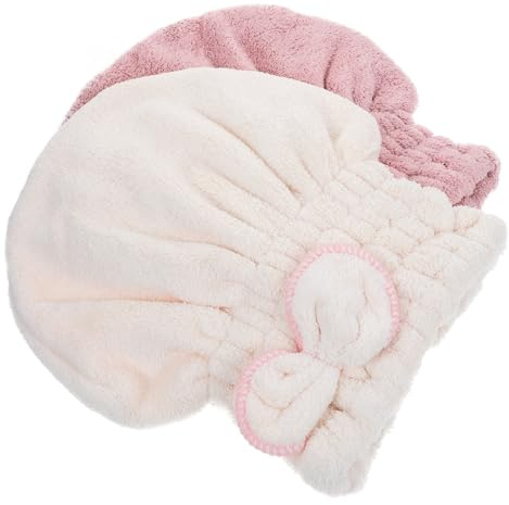MAGICLULU 4 Stück Haartrockenhaube Haartuch Schnell Trocknendes Handtuch Mikrofasertuch Haartrockner-duschhauben Haarduschhaube Mikrofasertücher Für Das Haar Weich Verdicken Prinzessin Hut
