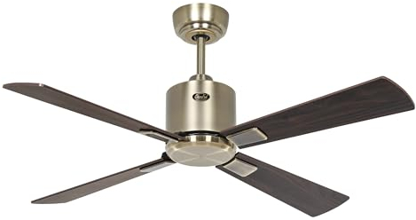 CasaFan Ventilateur de plafond avec WiFi 944111W Eco Neo III Moteur en laiton antique/pales réversibles Noyer et Cerisier 103 cm
