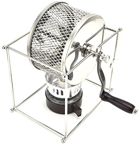 Andere Kaffeewerkzeuge Zubehör Gekurbelter Kaffeeröster Temperatursteuerbare Walzenmaschine für Home Company Coffee Shop Edelstahlhand