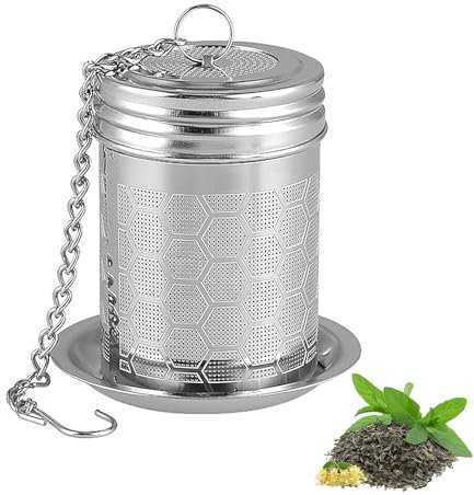 Teesieb Edelstahl, Teefilter Edelstahl, Tee Sieb, Tea Infuser, Teesieb Für Losen Tee, Zylindrischer Teefilter, Für Die Meisten Teetassen Und Teekannen, Dishwasher Safe (Klein)