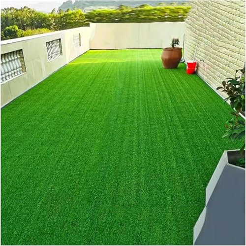 WLCNYL Césped Artificial de Alta Densidad de 2 cm de Grosor para jardín, paisajismo, Alfombra de césped Artificial Realista para Exteriores, Patios, 100 x 300 cm.
