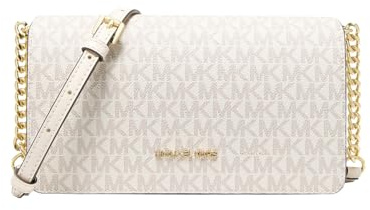 Michael Kors Jet Set Signature Logo Crossbody Bag Light Cream Multi